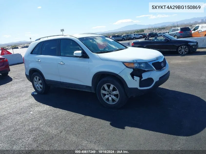 2011 Kia Sorento Lx V6 VIN: 5XYKT4A29BG150869 Lot: 40617249