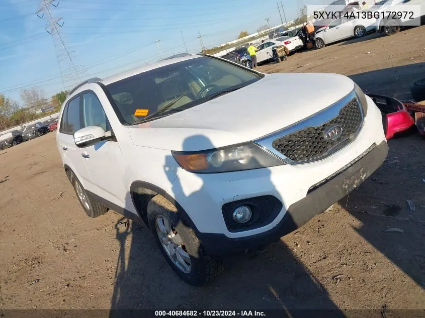 2011 Kia Sorento Lx VIN: 5XYKT4A13BG172972 Lot: 40684682