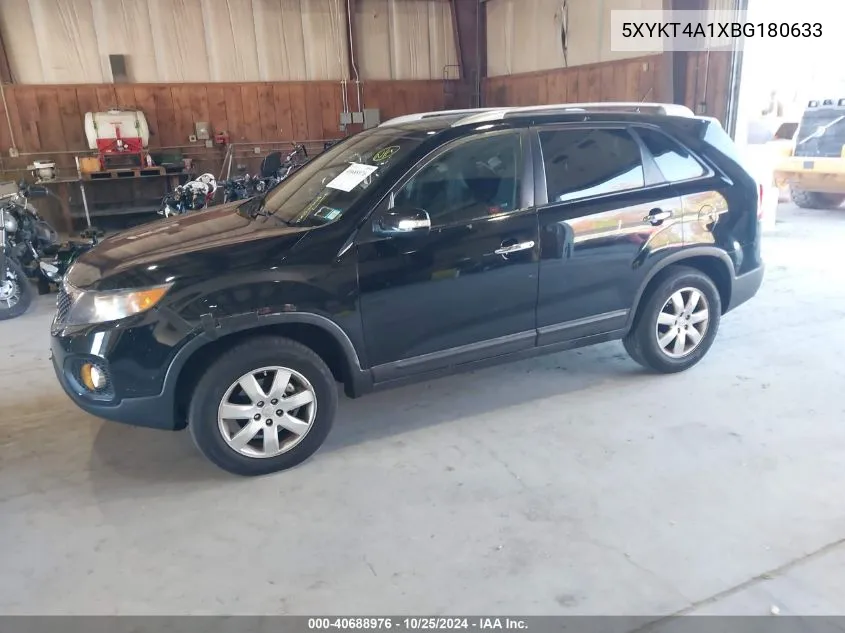 2011 Kia Sorento Lx VIN: 5XYKT4A1XBG180633 Lot: 40688976