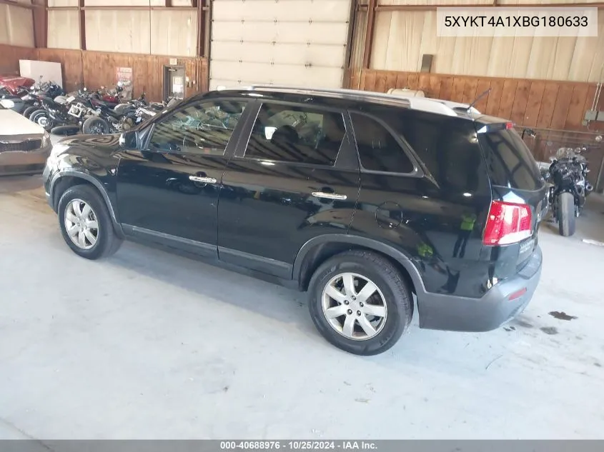 2011 Kia Sorento Lx VIN: 5XYKT4A1XBG180633 Lot: 40688976