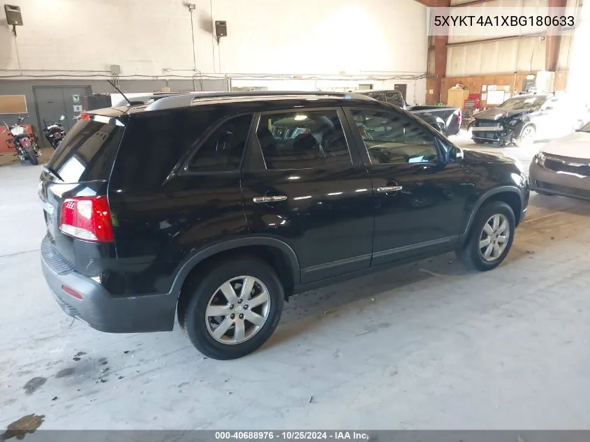 2011 Kia Sorento Lx VIN: 5XYKT4A1XBG180633 Lot: 40688976