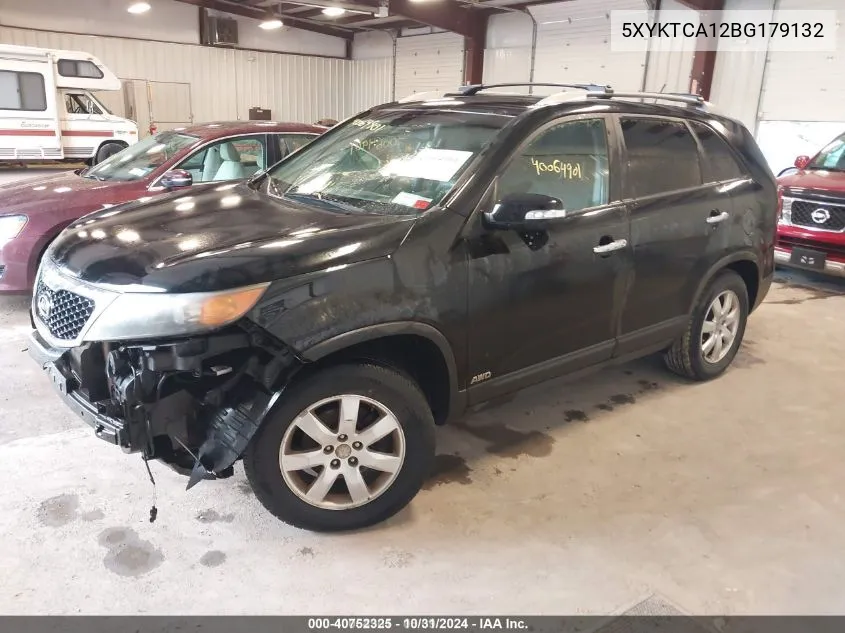 2011 Kia Sorento Lx VIN: 5XYKTCA12BG179132 Lot: 40752325