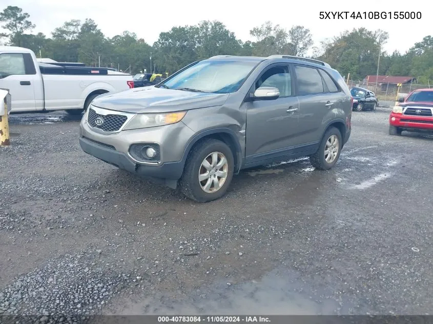 5XYKT4A10BG155000 2011 Kia Sorento Lx