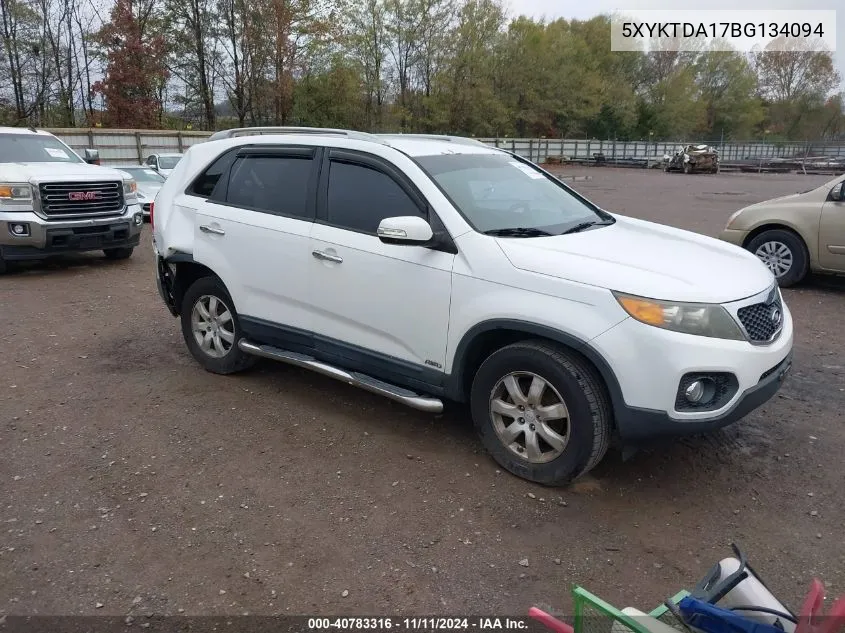 2011 Kia Sorento Lx VIN: 5XYKTDA17BG134094 Lot: 40783316