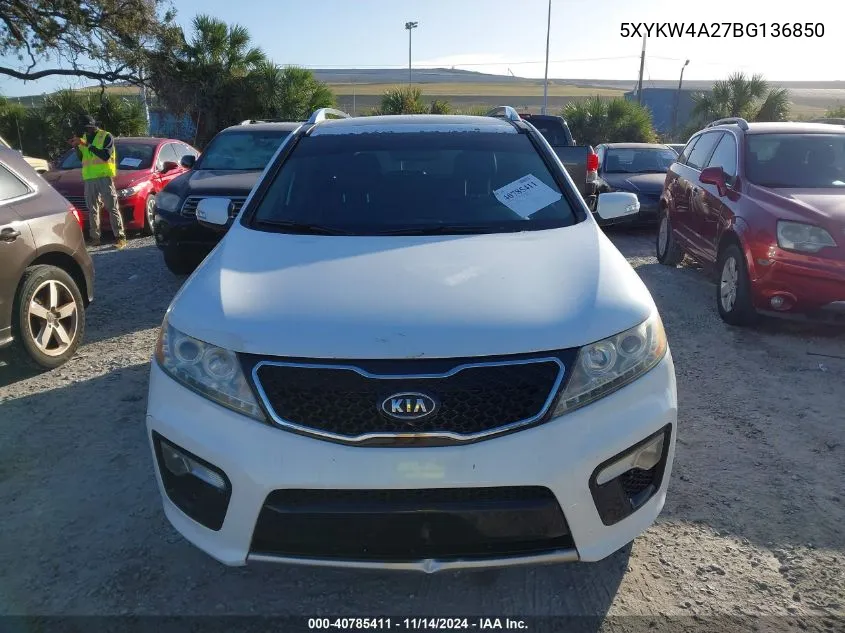 5XYKW4A27BG136850 2011 Kia Sorento Sx V6