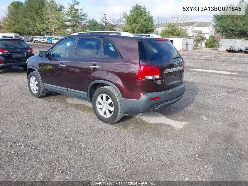 2011 Kia Sorento Lx VIN: 5XYKT3A13BG071845 Lot: 40797877