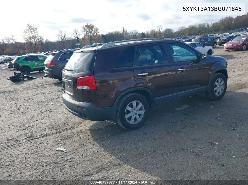 2011 Kia Sorento Lx VIN: 5XYKT3A13BG071845 Lot: 40797877