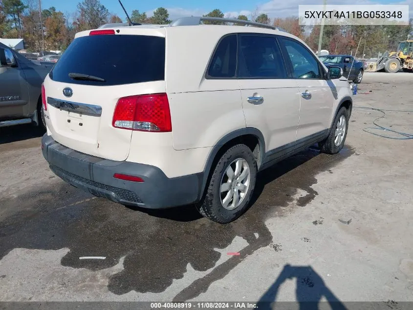 2011 Kia Sorento Lx VIN: 5XYKT4A11BG053348 Lot: 40808919