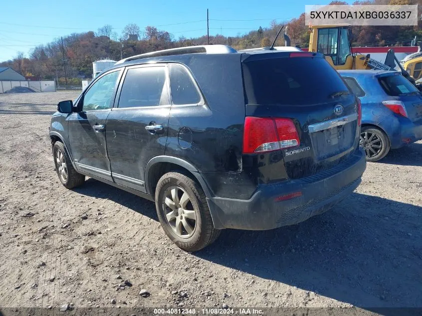 2011 Kia Sorento Lx VIN: 5XYKTDA1XBG036337 Lot: 40812348