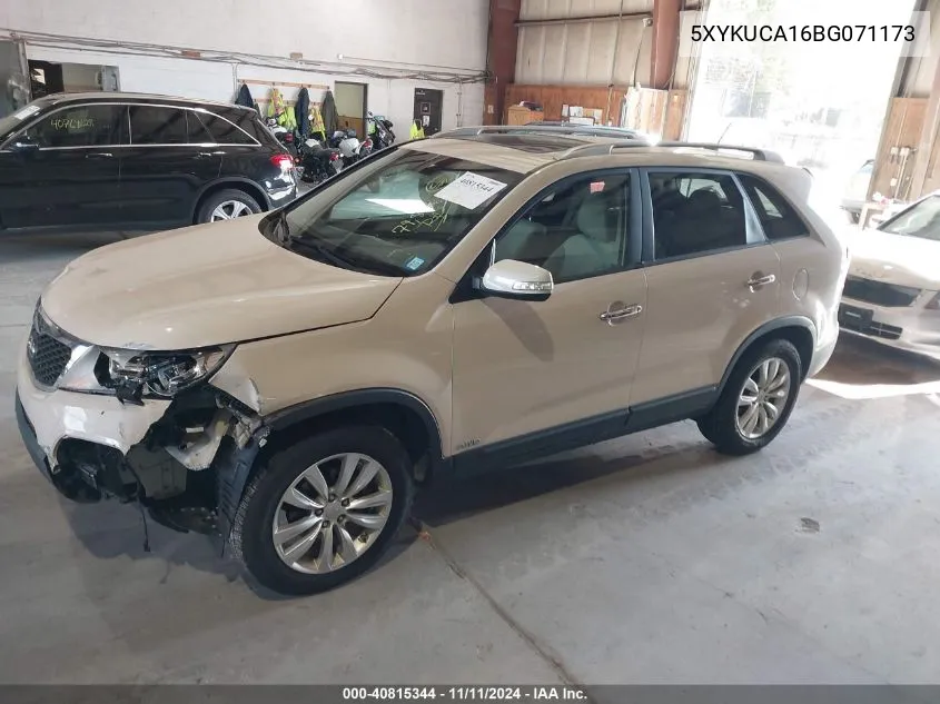 2011 Kia Sorento Ex VIN: 5XYKUCA16BG071173 Lot: 40815344