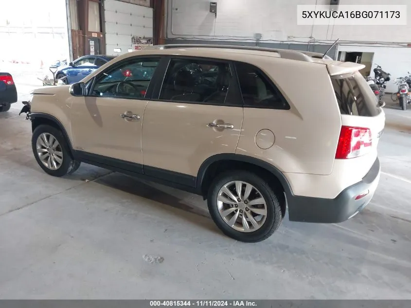 2011 Kia Sorento Ex VIN: 5XYKUCA16BG071173 Lot: 40815344