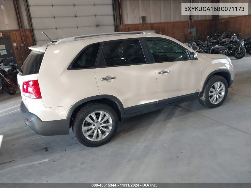 2011 Kia Sorento Ex VIN: 5XYKUCA16BG071173 Lot: 40815344