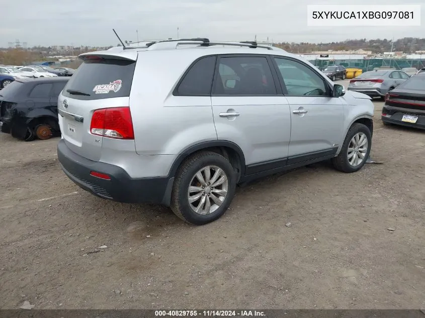 5XYKUCA1XBG097081 2011 Kia Sorento Ex