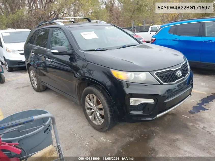 2011 Kia Sorento Sx V6 VIN: 5XYKW4A22BG171697 Lot: 40831909