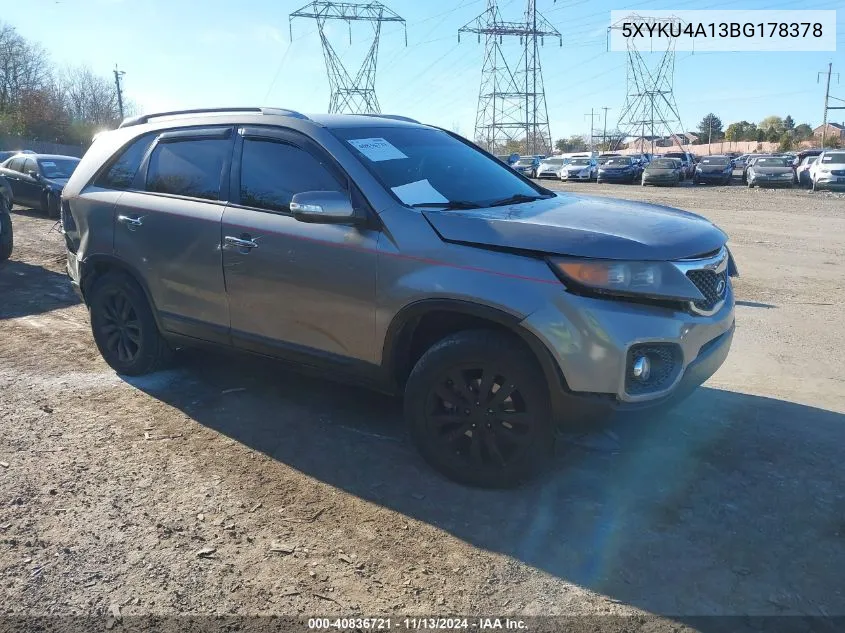 2011 Kia Sorento Ex VIN: 5XYKU4A13BG178378 Lot: 40836721