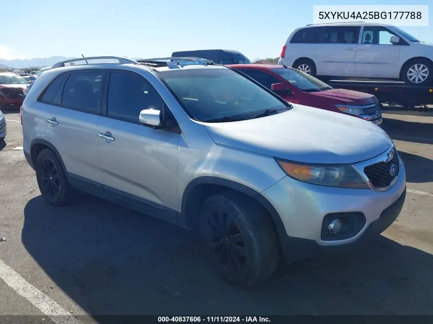 2011 Kia Sorento Ex V6 VIN: 5XYKU4A25BG177788 Lot: 40837606