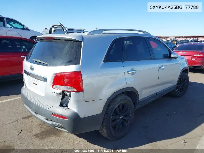 2011 Kia Sorento Ex V6 VIN: 5XYKU4A25BG177788 Lot: 40837606