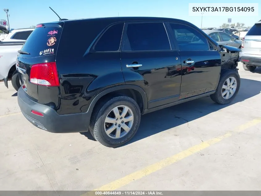 2011 Kia Sorento Lx VIN: 5XYKT3A17BG154095 Lot: 40844849