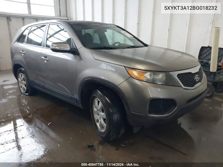 2011 Kia Sorento Lx VIN: 5XYKT3A12BG018232 Lot: 40847755