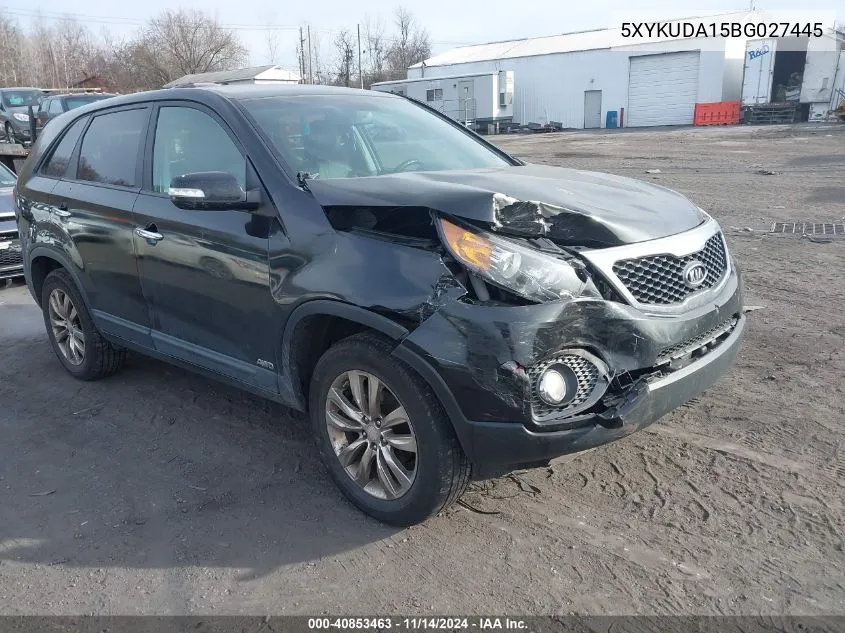 2011 Kia Sorento Ex VIN: 5XYKUDA15BG027445 Lot: 40853463