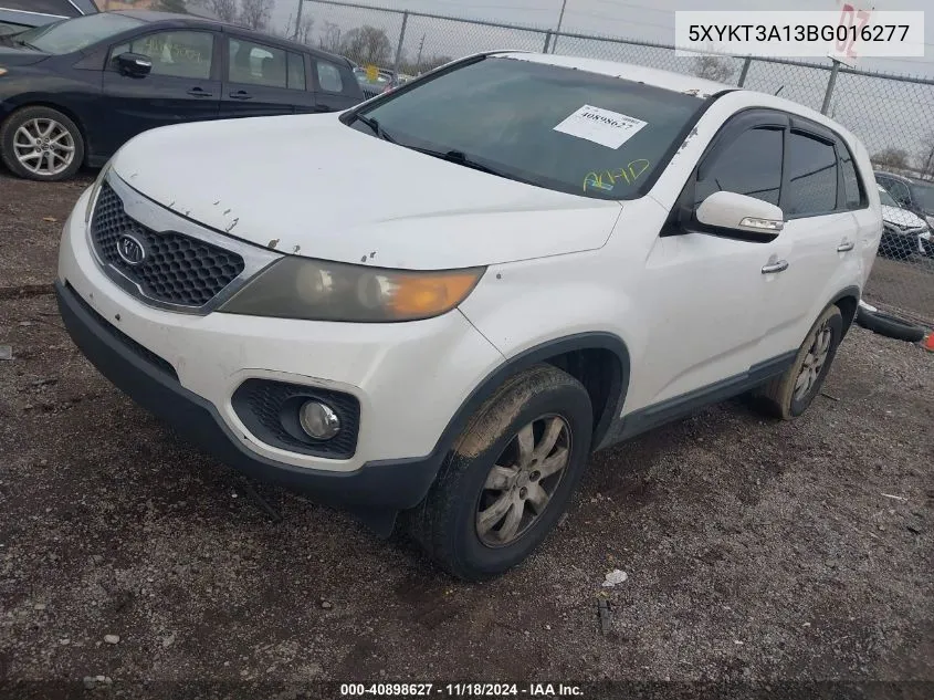 2011 Kia Sorento Lx VIN: 5XYKT3A13BG016277 Lot: 40898627