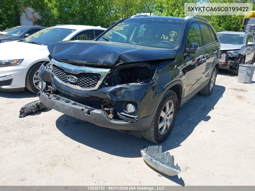 2012 Kia Sorento Lx VIN: 5XYKTCA65CG199422 Lot: 12020732