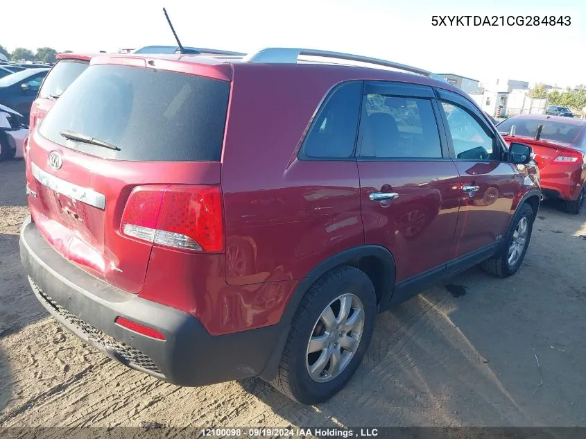 5XYKTDA21CG284843 2012 Kia Sorento