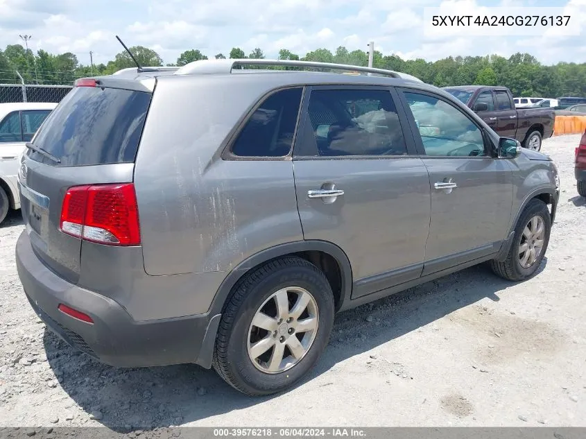 5XYKT4A24CG276137 2012 Kia Sorento Lx V6