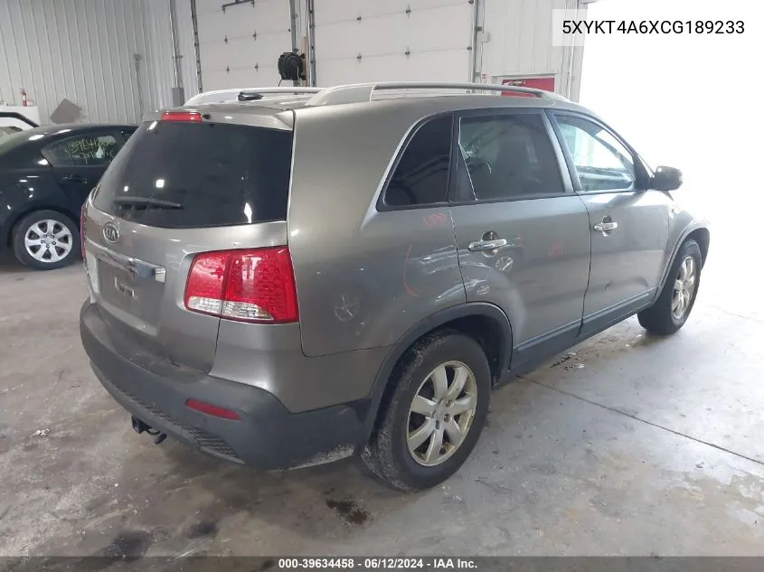 5XYKT4A6XCG189233 2012 Kia Sorento Lx