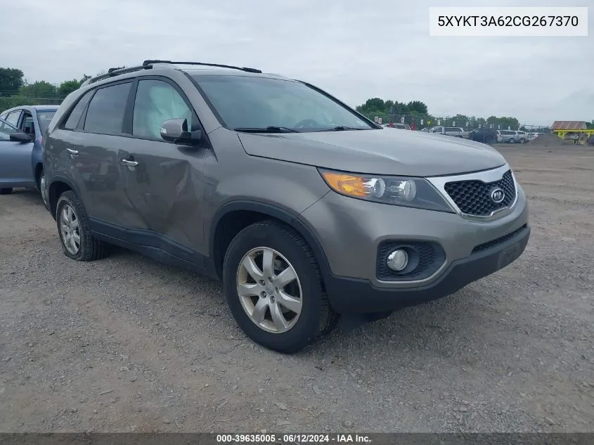 2012 Kia Sorento Lx VIN: 5XYKT3A62CG267370 Lot: 39635005