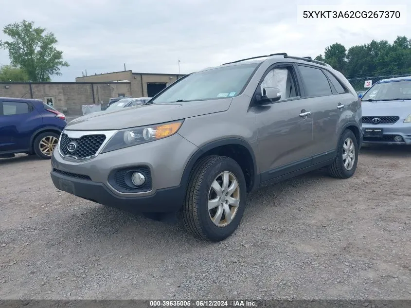 2012 Kia Sorento Lx VIN: 5XYKT3A62CG267370 Lot: 39635005