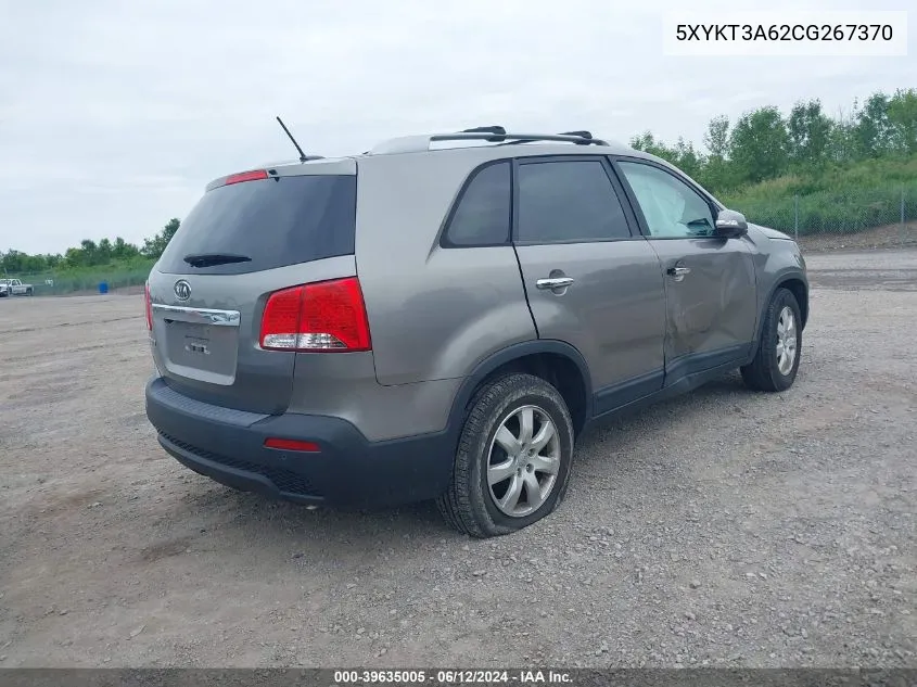 2012 Kia Sorento Lx VIN: 5XYKT3A62CG267370 Lot: 39635005