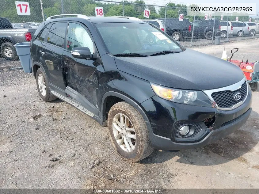 2012 Kia Sorento Lx VIN: 5XYKTCA63CG282959 Lot: 39681632