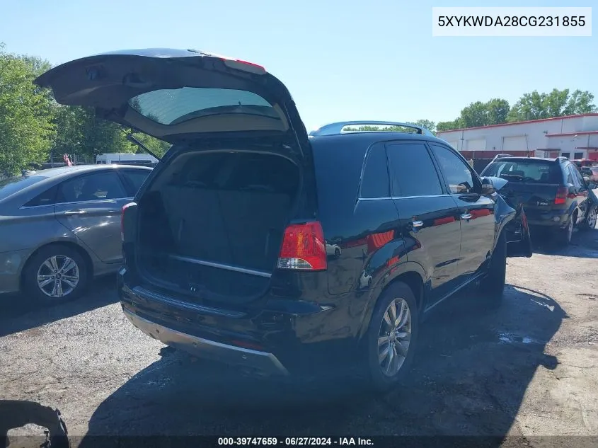 2012 Kia Sorento Sx V6 VIN: 5XYKWDA28CG231855 Lot: 39747659