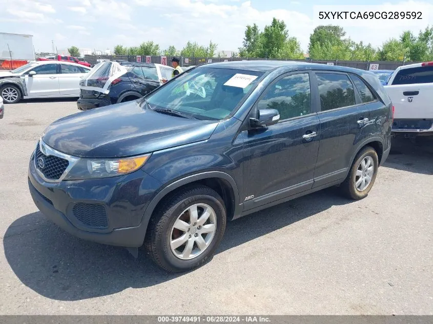 2012 Kia Sorento Lx VIN: 5XYKTCA69CG289592 Lot: 39749491