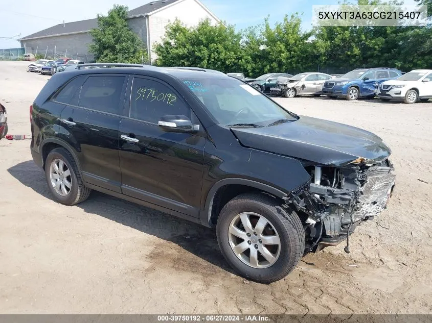 2012 Kia Sorento Lx VIN: 5XYKT3A63CG215407 Lot: 39750192