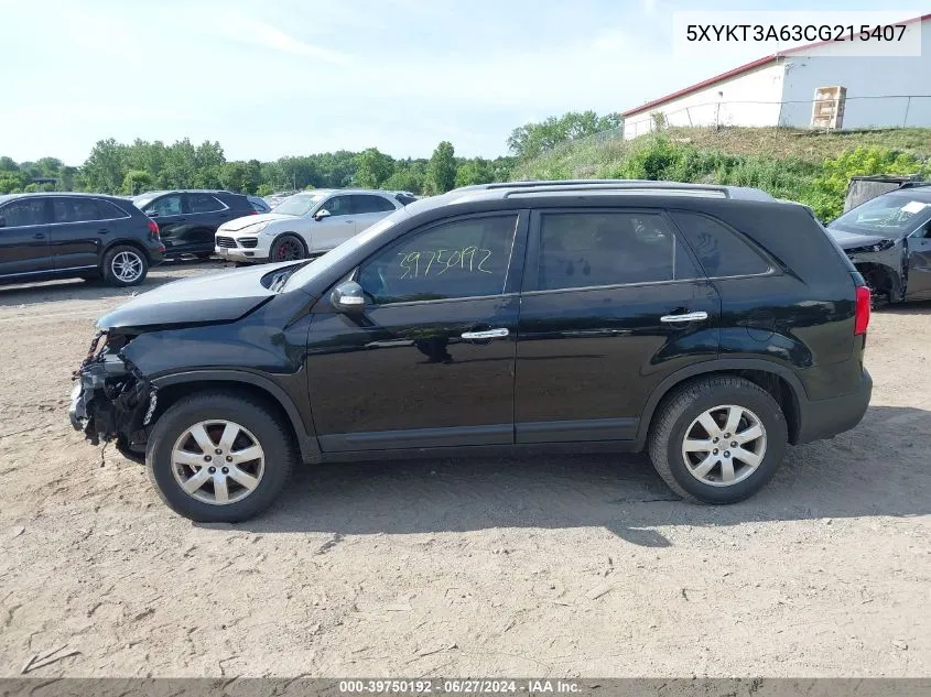 5XYKT3A63CG215407 2012 Kia Sorento Lx