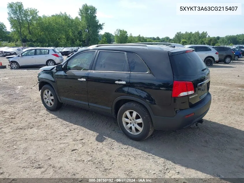 5XYKT3A63CG215407 2012 Kia Sorento Lx