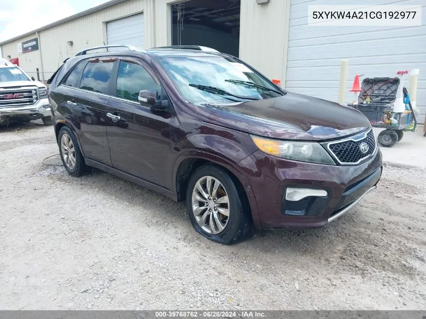 5XYKW4A21CG192977 2012 Kia Sorento Sx V6