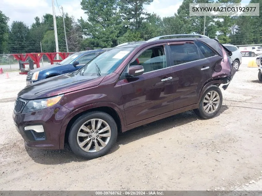 2012 Kia Sorento Sx V6 VIN: 5XYKW4A21CG192977 Lot: 39768762