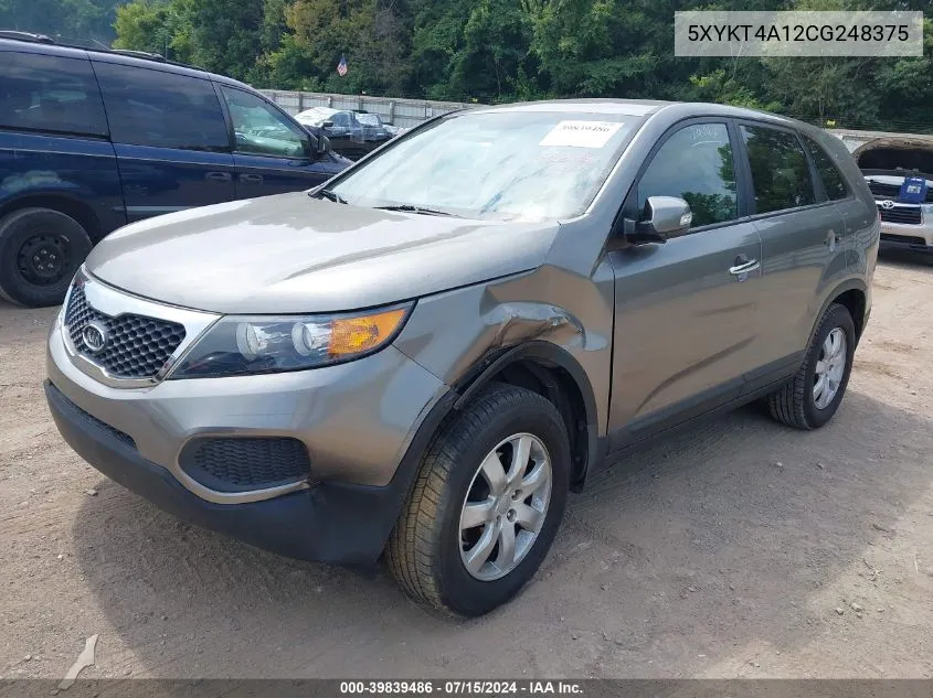 5XYKT4A12CG248375 2012 Kia Sorento Lx