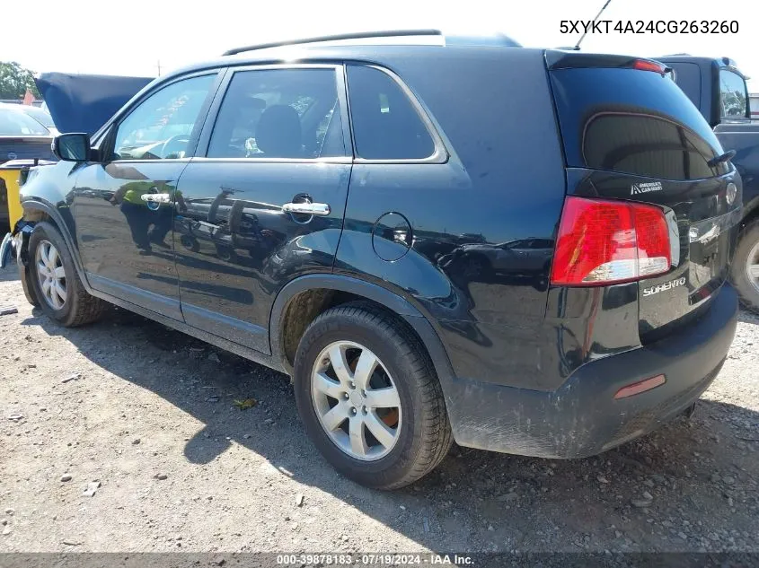 5XYKT4A24CG263260 2012 Kia Sorento Lx V6