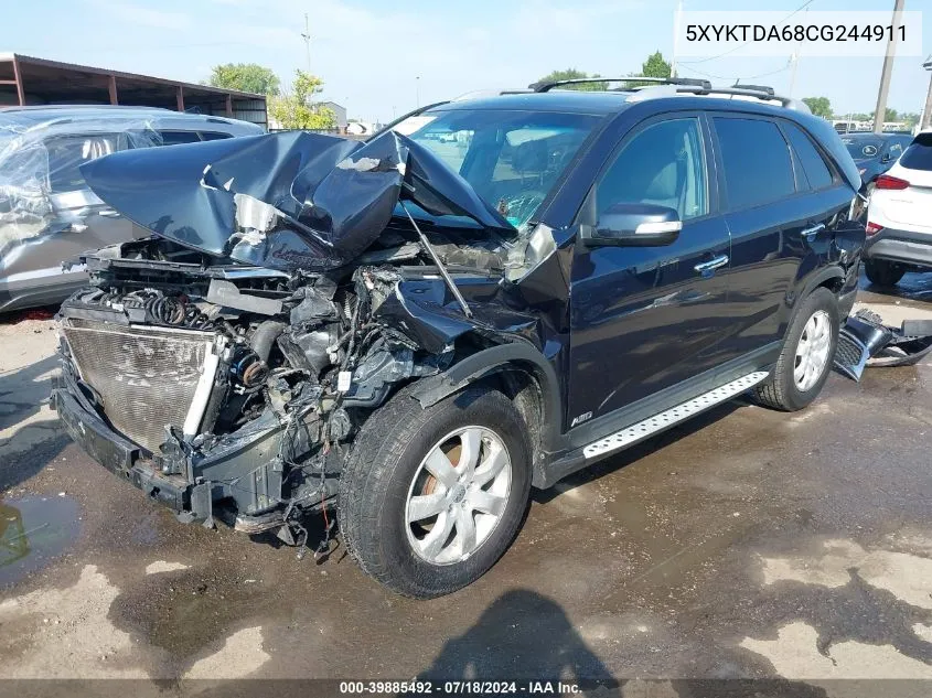 5XYKTDA68CG244911 2012 Kia Sorento Lx