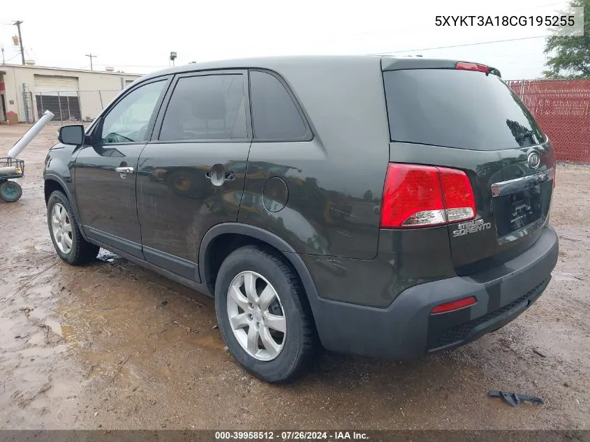 5XYKT3A18CG195255 2012 Kia Sorento Lx