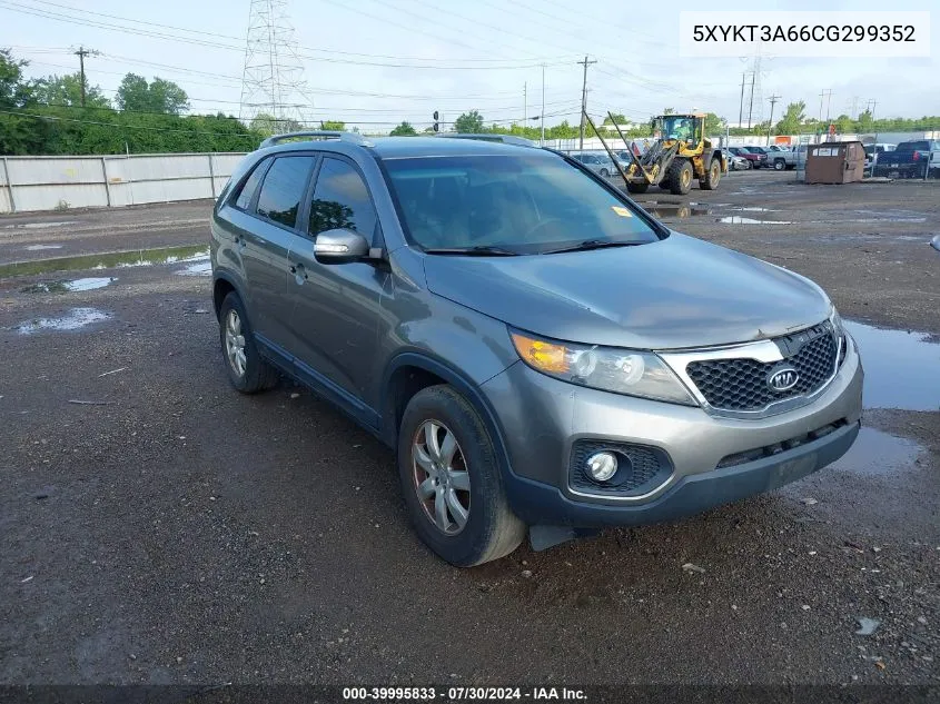 2012 Kia Sorento Lx VIN: 5XYKT3A66CG299352 Lot: 39995833