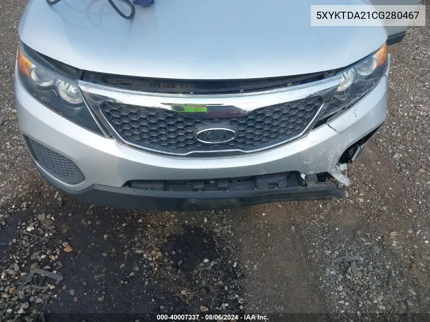 5XYKTDA21CG280467 2012 Kia Sorento Lx V6