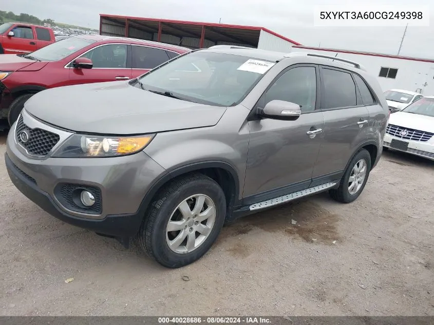 5XYKT3A60CG249398 2012 Kia Sorento Lx