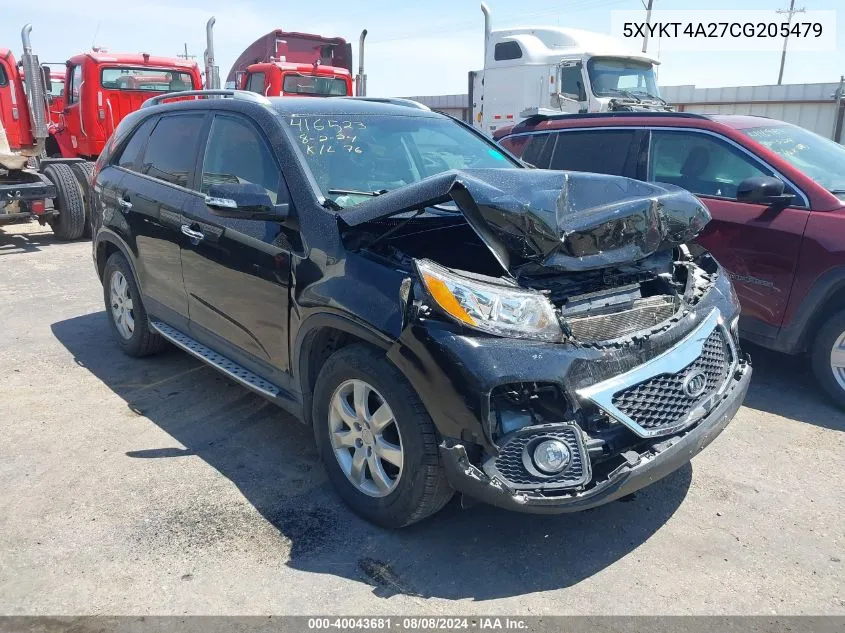 2012 Kia Sorento Lx V6 VIN: 5XYKT4A27CG205479 Lot: 40043681