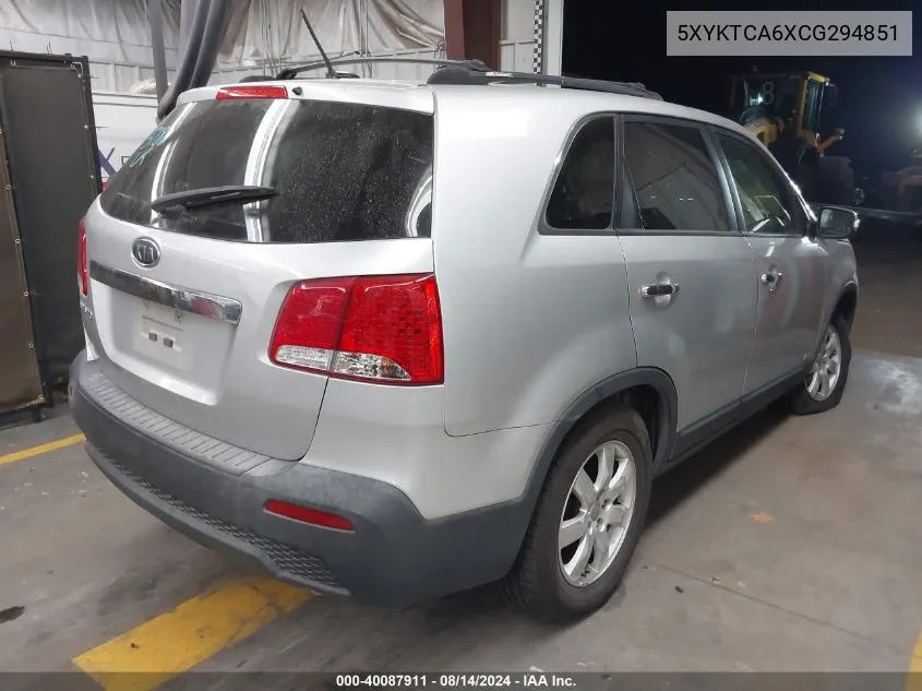 5XYKTCA6XCG294851 2012 Kia Sorento Lx