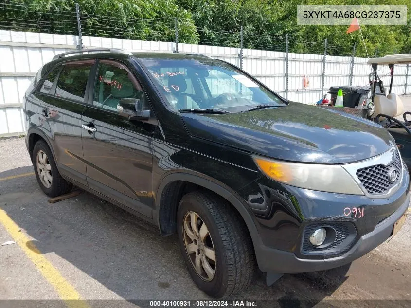 2012 Kia Sorento Lx VIN: 5XYKT4A68CG237375 Lot: 40100931